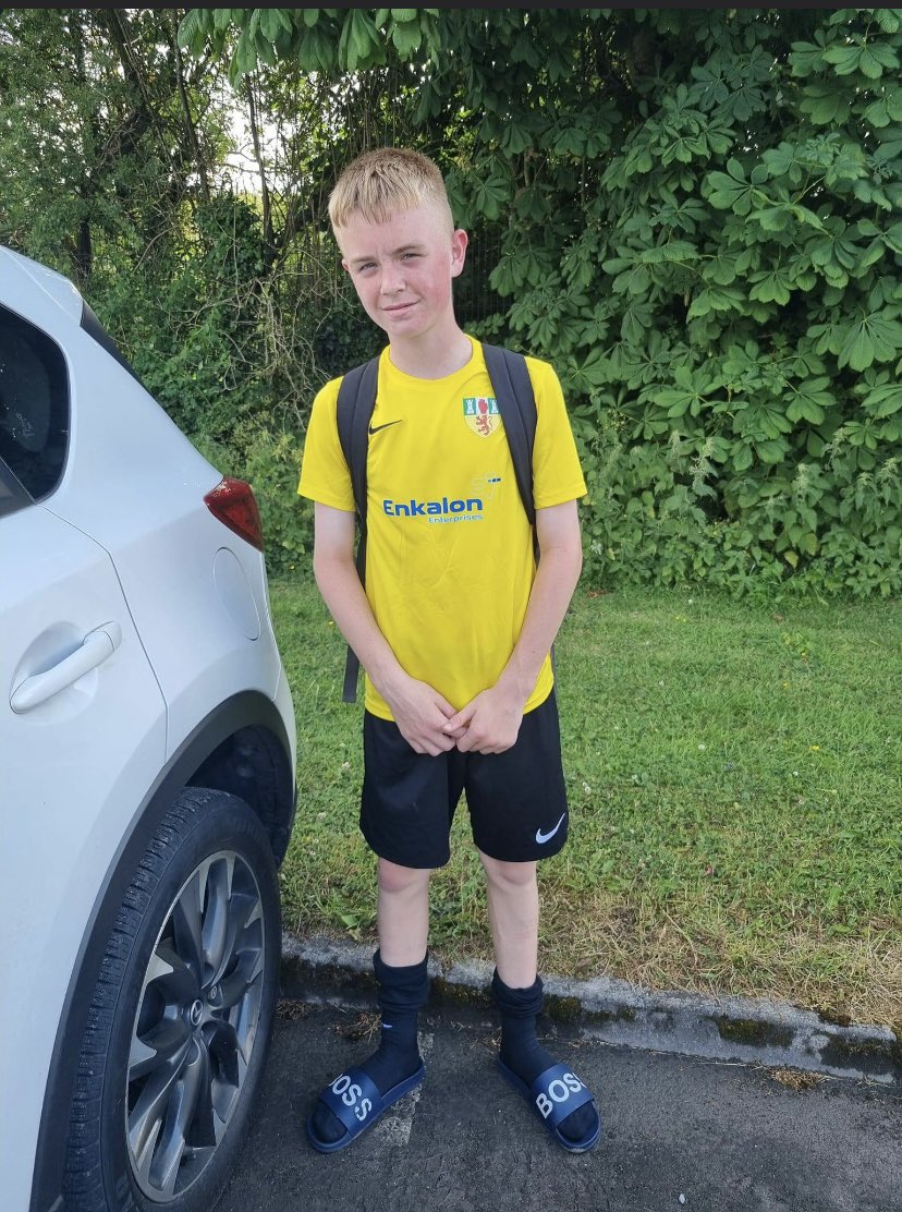 LongridgeDarren's tweet photo. Good start to supercup preparation for Co Antrim u14s 2 wins out of 2 and 2 goals for the big lad ⚽️⚽️🟡⚫️ https://t.co/VLNVPRk0AL