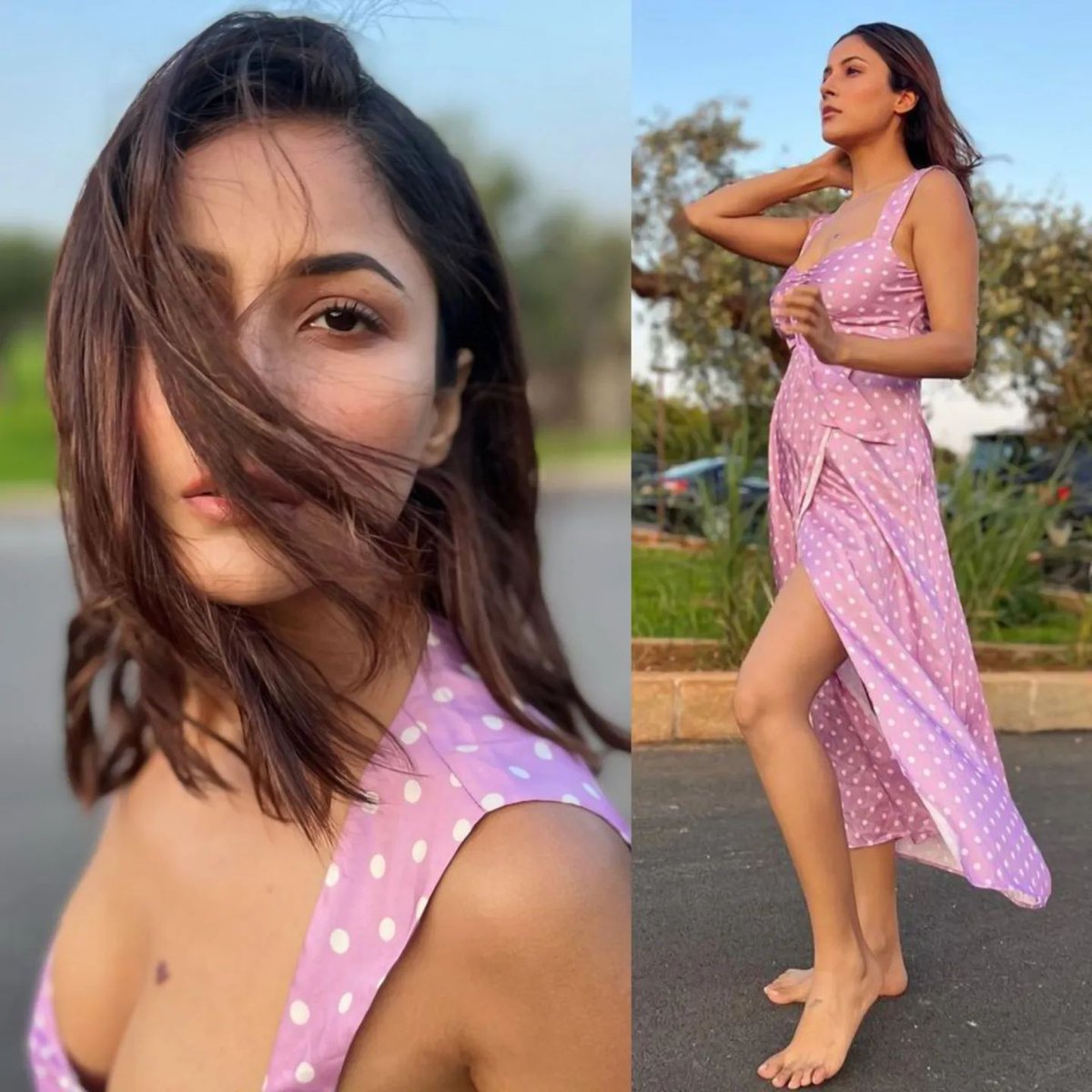 TimesofCanada's tweet photo. Shehnaaz Gill (@ishehnaaz_gill) mesmerizes in a lavender polka-dot dress, capturing hearts with her picturesque holiday and captivating poses against serene backdrops.
#shehnaazgill #shehnaazkaurgill #shehnaazians #italy #starstylestory #zaradress
#shehnaazians #rome https://t.co/HuNviUQAzJ