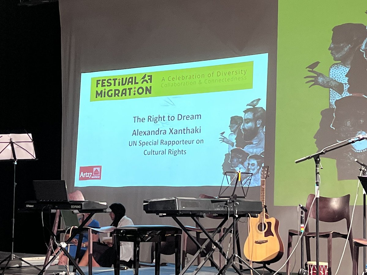 #culturalrights of migrants are key and they cannot be forgotten . Amazing effort by @Art27Scotland to bring this festival to life in Edinburgh 
#FestivalofMigration
