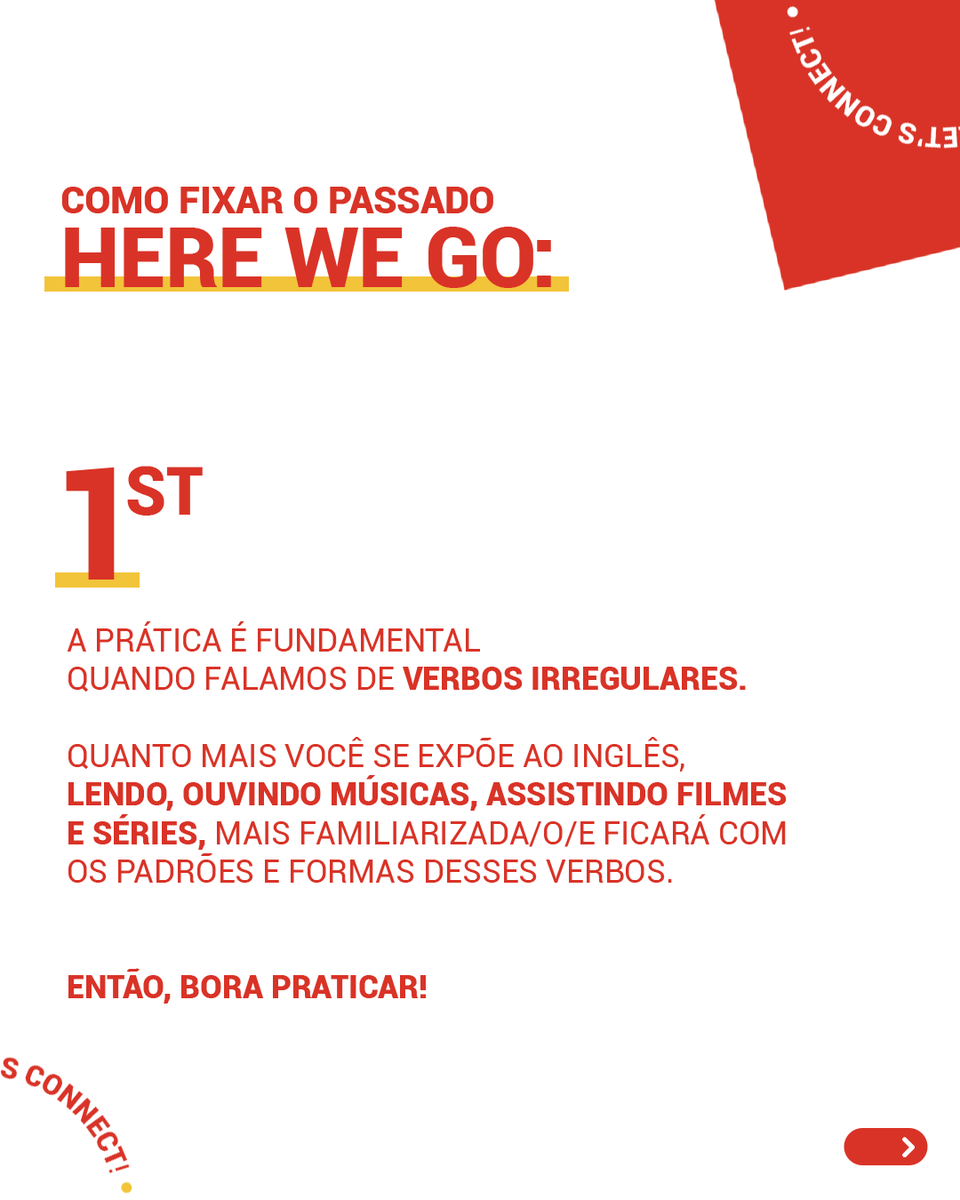 AfroDspConnect's tweet photo. Lembra da última dica sobre Verbs in The Past? (Se não viu ainda, corre volta alguns posts aqui no feed e dá uma lida também) Então, pega essa parte 2 pra te ajudar a fixar melhor esses verbos.
Here we go, segue o fio.
#LearnEnglish #AfroDiaspora #SimplePast https://t.co/a8eboBnfFE