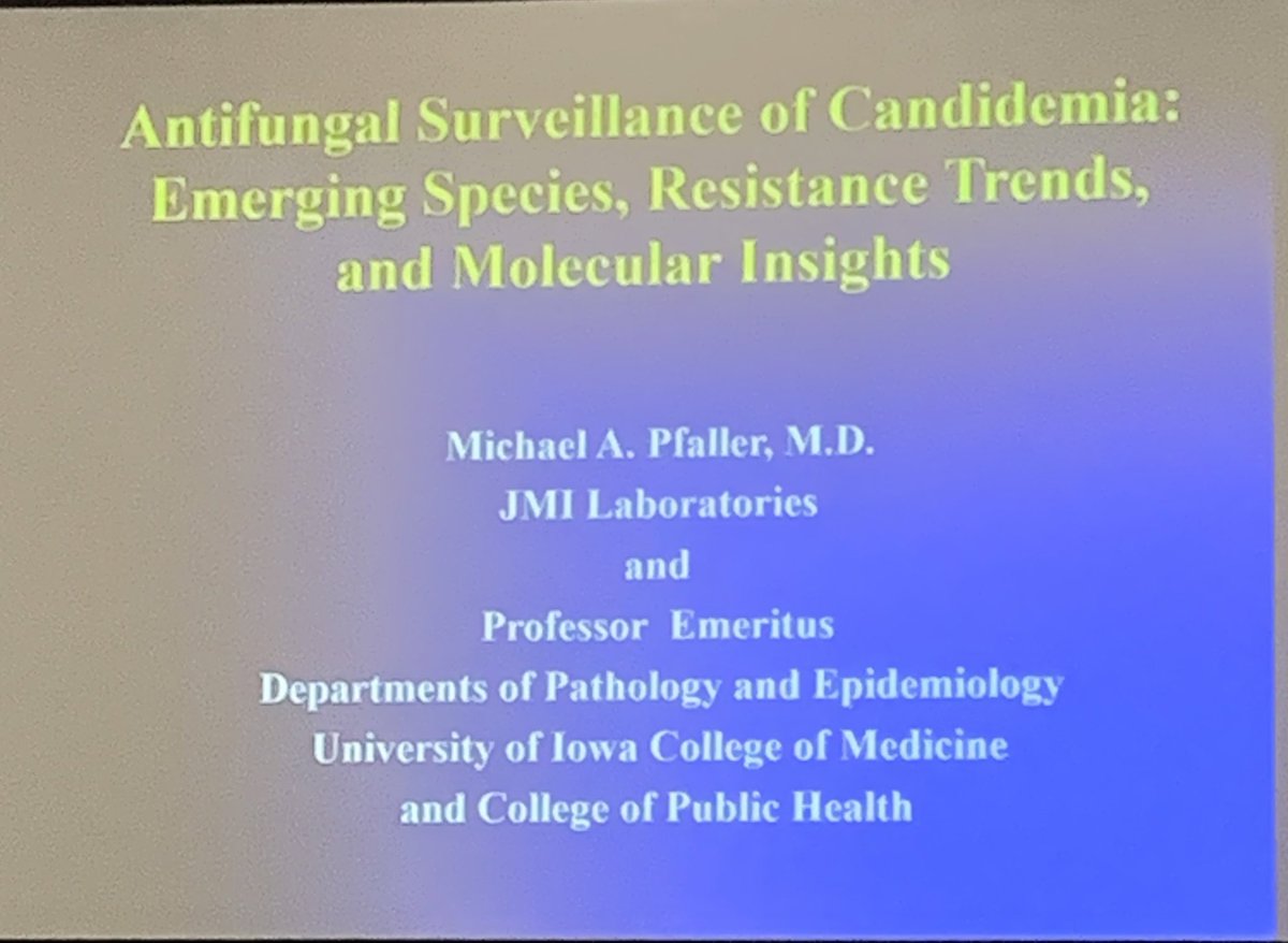 What a treat! I’ve been reading Dr. Pfaller’s papers for years and finally got to hear him speak. #ASMicrobe #antifungalresistance #surveillance