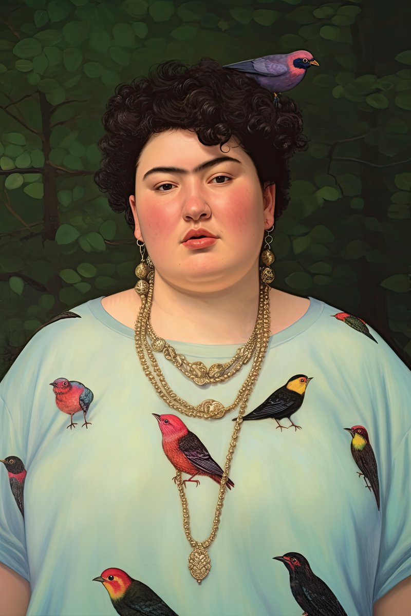 demon_ai_'s tweet image. Say it ain't so Fewo... 😭

‘Portrait of Fewo Kahlo with necklace and hummingbirds’

6.17.23

#fewocious