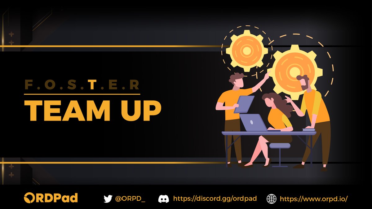 ORPD_'s tweet photo. Now it's time to unveil the fourth letter, T - TEAM UP.

When we 'Team Up,' we pledge a partnership, not just a helping hand. Together, we pool our resources to elevate your project.

1️⃣Connection resources: We connect you with essential resources in the BRC-20 ecosystem, opening doors for exponential growth.
2️⃣Marketing strategy: We go beyond being another token. We help you carve your niche, strategize branding, and build a strong, recognizable image for your target audience.
3️⃣Operational assistance: We offer guidance to ensure smooth day-to-day operations, allowing you to focus on innovation.

With ORDPad, you join a team committed to your success, not just a launchpad 💯

#ORDPad #BRC20 #Crypto #Foster