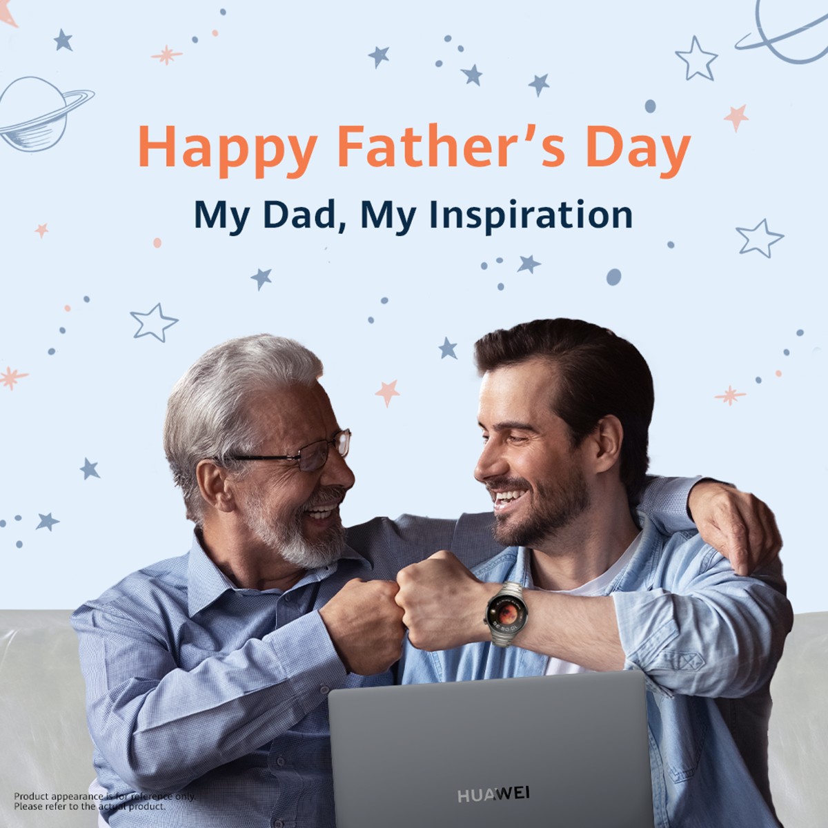 #HappyFathersDay to the extraordinary men in our lives who has always been there for us. How will you be celebrating Father's Day? 🤗🎁

#HUAWEIP60Pro #HUAWEIWATCHUltimate #HUAWEIWATCH4Pro #HUAWEIMateBookD14