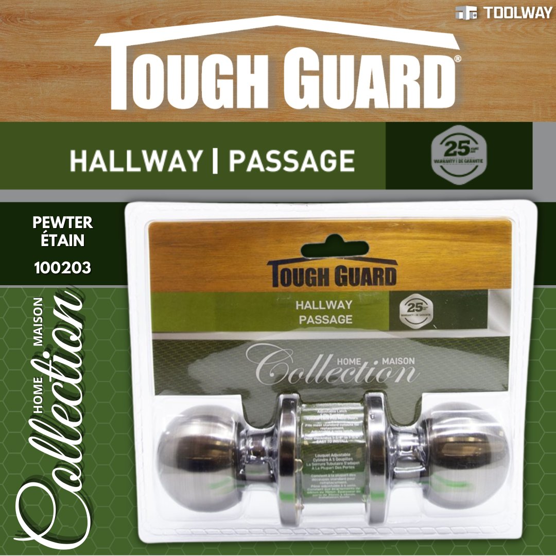 #toolwayindustries #toolway #toughguard #hallway #passage #doorknob #knob #handle #pewter #homecollection