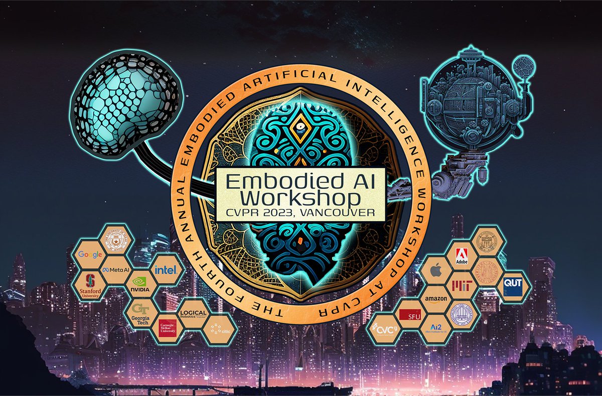 Co-organizing the Embodied AI Workshop at CVPR! With 6 speakers, 10 challenges, 20+ participating organizations, we will be exploring themes including generalist agents, foundation models, sim2real transfer and much more. Join us at CVPR 2023 in Vancouver! #cvpr2023 #embodiedai