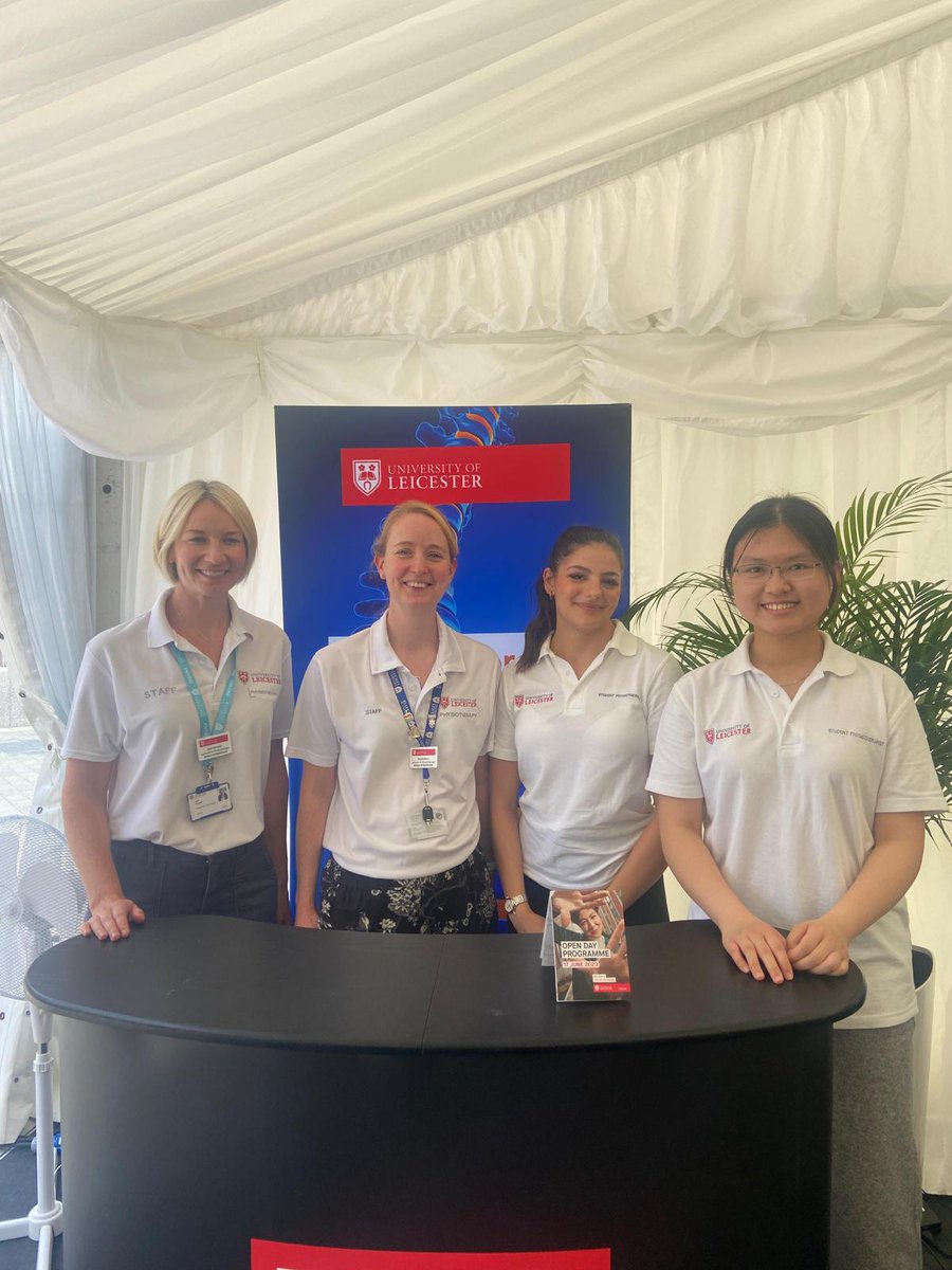 Open day today <a href="/uniofleicester/">University of Leicester</a> , talking all things Physio! Come and meet our staff and current students!