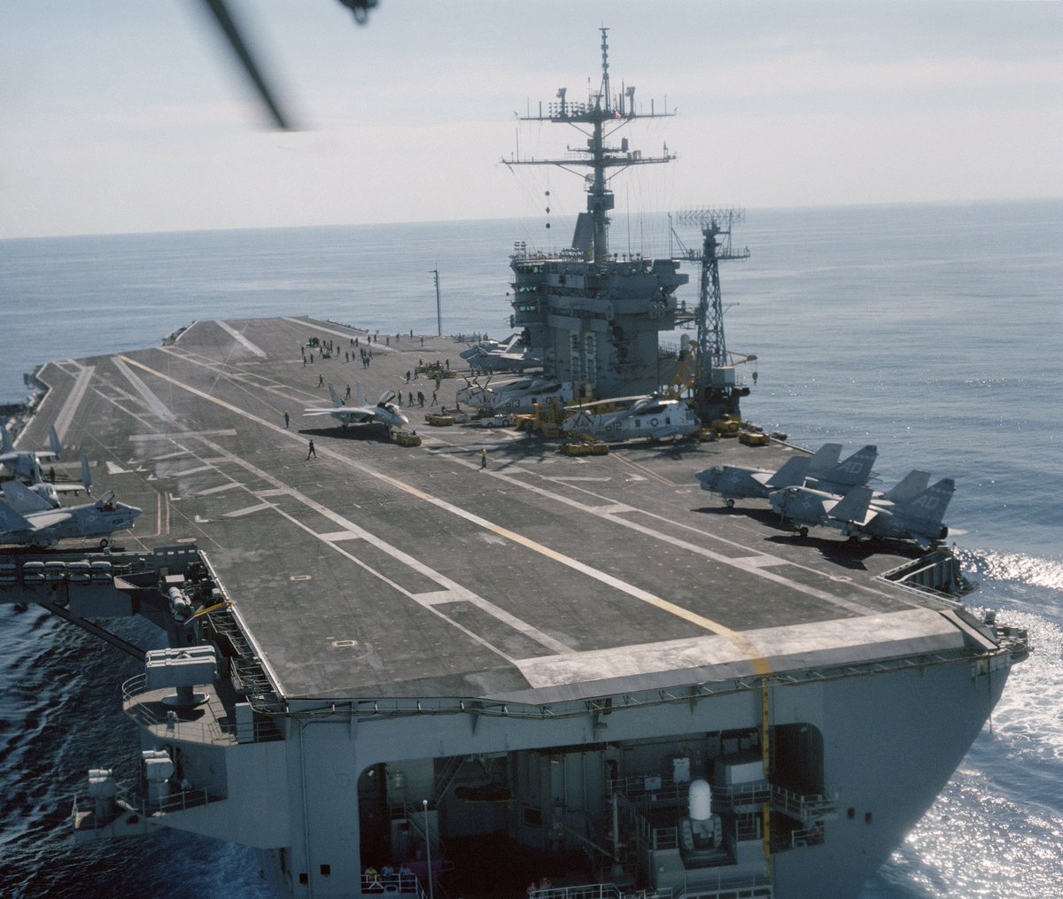 Boneyardsafari's tweet photo. Flashback to the mid 80’s with USS Nimitz CVN-68 with #tomcats, #sluffs, and #seakings aboard her while underway off the Virginia Capes. Which is your favorite? #f14 #f14tomcat #a7corsair #flynavy #sh3 #seakingsaturday #aviationsafari #aviationpreservation #boneyardsafari https://t.co/rMn6MpMr6M