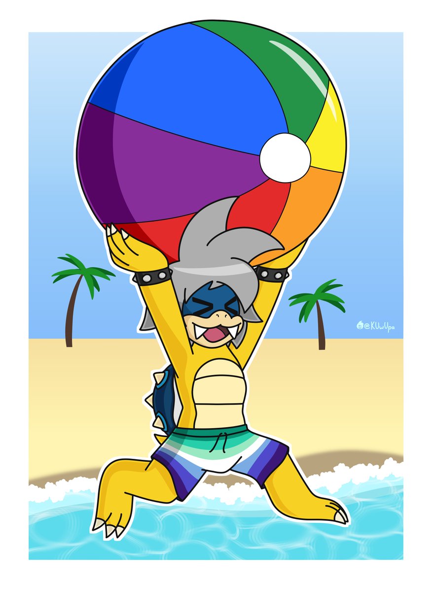 KUwUpa1's tweet image. Beach day! #koopaling #oc #art