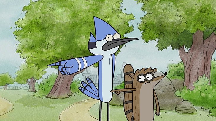 regular show is the only show where you have like a 90% chance to explode cuz some blue jay and a raccoon didnt tie their shoe correctly