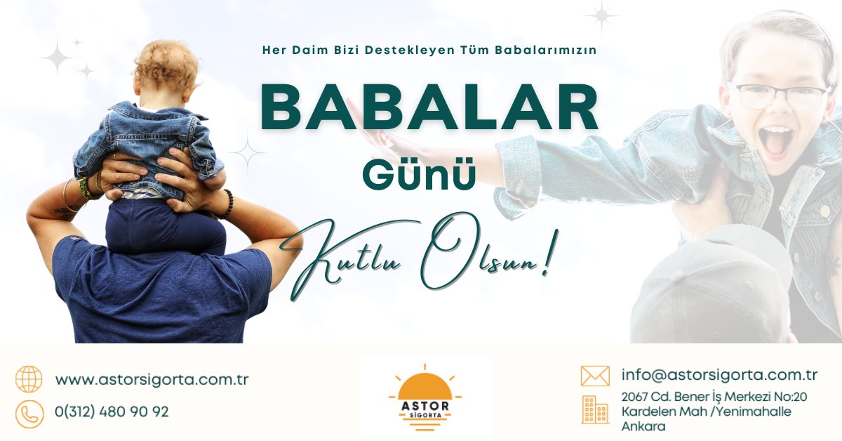 Babalar, güçlü duruşlarıyla bize rehberlik eden, bizi güçlendiren ve her zaman yanımızda olan yegane kişi.💙 Onların sevgisi, desteği ve anlayışı, hayatımızın her alanında bize güç verir. 💪🏻 Bu Babalar Günü'nde, tüm babaları en içten dileklerimizle kutluyoruz.✨

#babalargünü