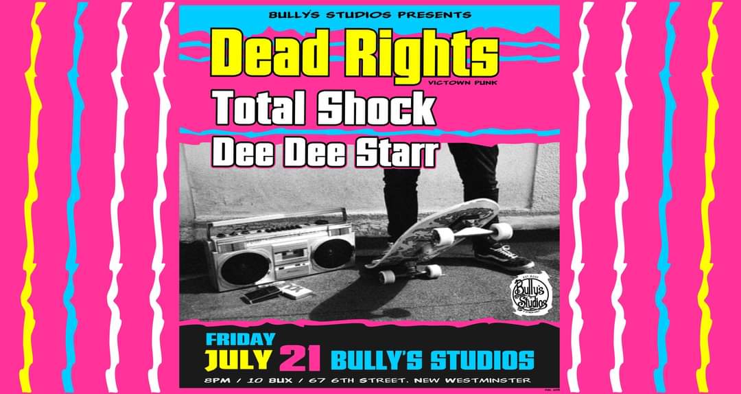 gnarly62's tweet photo. Dee Dee Starr with Total Shock and Dead Rights,  play Bullys Studios July 21st https://t.co/ykCXxdTISr
