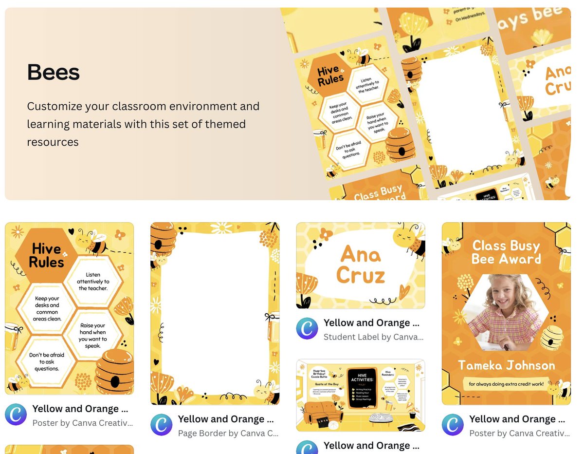 You know what is the 'Bees Knees?' Classroom Decor Kits on @CanvaEdu @canva 

#canvalove #edtech