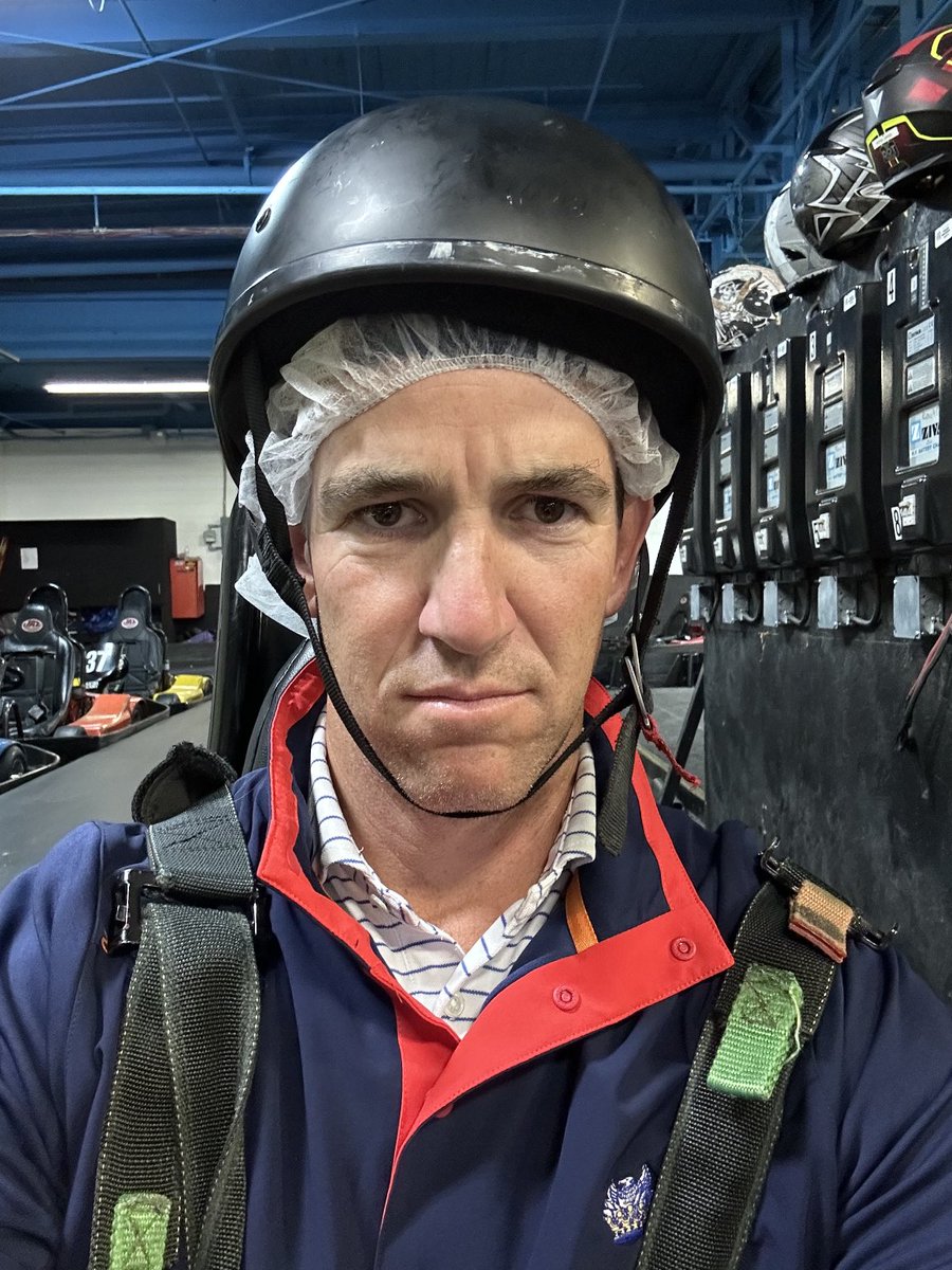 EliManning's tweet photo. If you aren’t first, you’re last. I’m keeping the hairnet!!! https://t.co/2tCxSGy1px