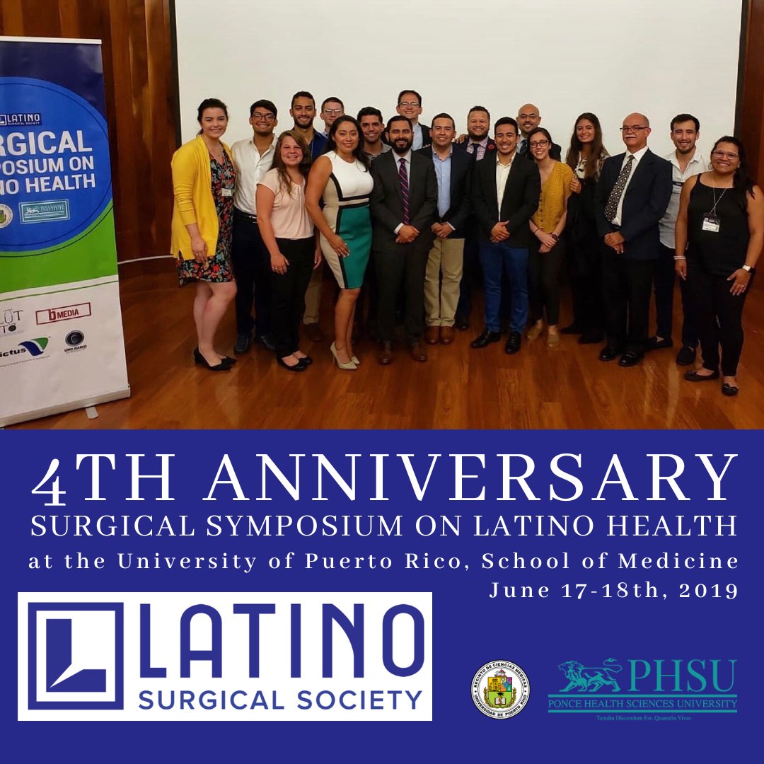 LatinoSurgery's tweet photo. It’s been 4 years since @LatinoSurgery Surgical Symposium on Latino Health was held in partnership with the University of Puerto Rico & Ponce Health Sciences University. Check out our flashbacks pics these next 2 days! We can’t wait to get together again. 🔜 #SSLH #LatinxSurgeons https://t.co/SZC3J2gSXr
