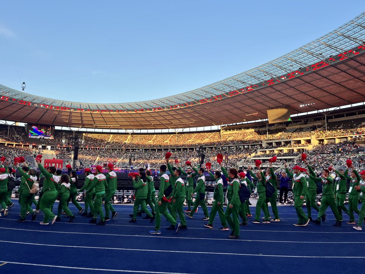 sowg_'s tweet photo. There is dancing and cheering in the stands of the Berlin Olympic Stadium, just as there is for the teams entering the arena. #SpecialOlympicsWorldGames #Berlin2023 #UnbeatableTogether https://t.co/KH6Ru0zj5Q