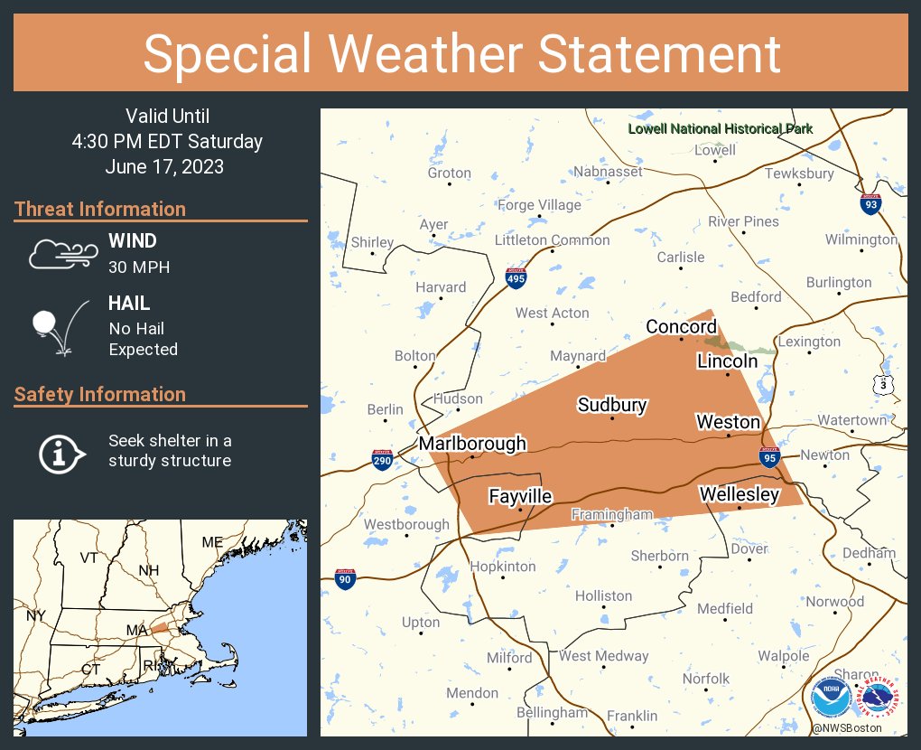 NWS Boston on Twitter "A special weather statement has been issued for
