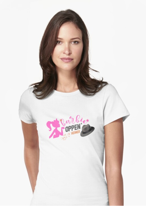 Get my art printed on awesome products. Support me at Redbubble #Barbie #Barbieoppenheimer #BarbieMovie  #RBandME:  redbubble.com/i/t-shirt/Oppe… #findyourthing #redbubble