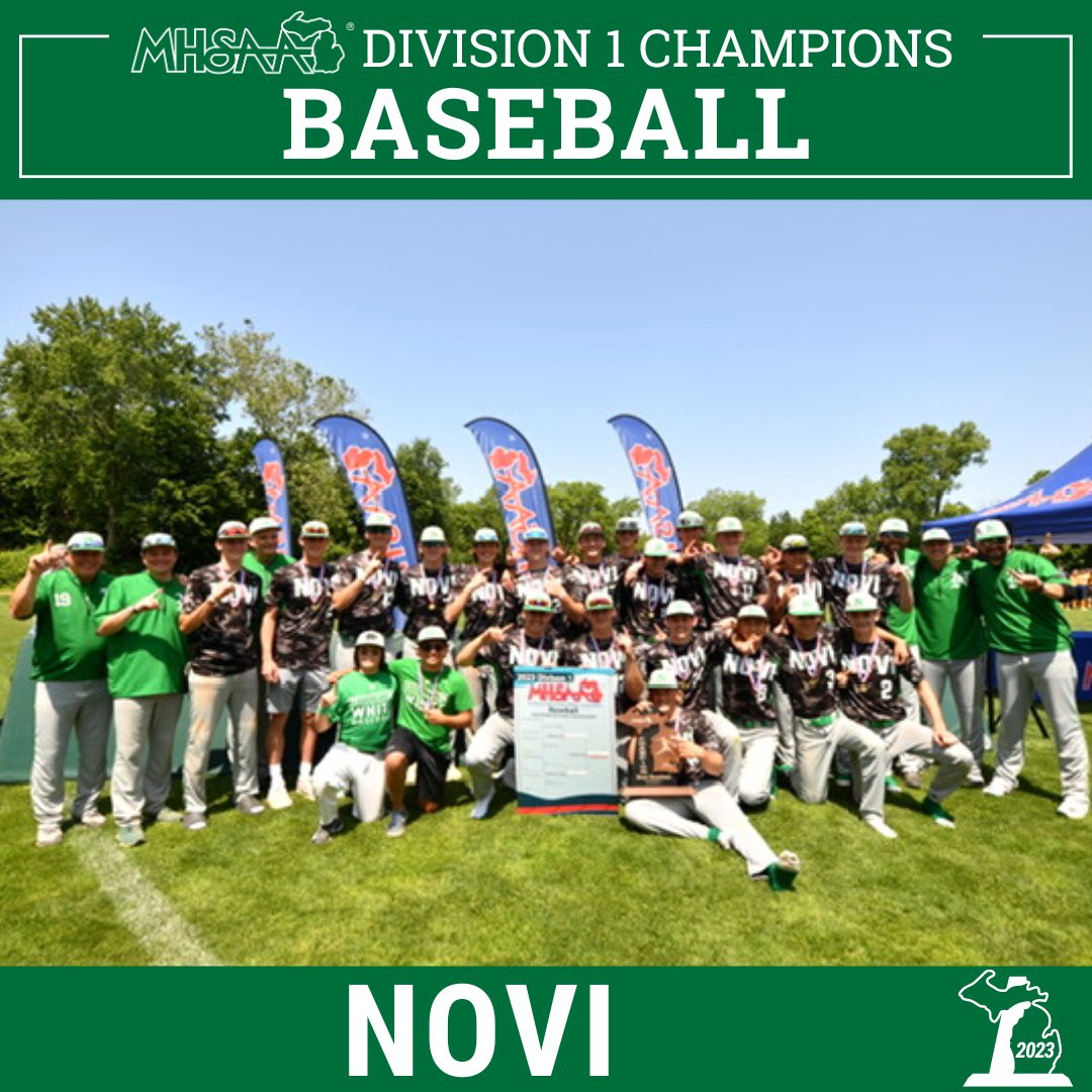 MHSAA's tweet image. ⚾ D1 BASEBALL FINALS: Hot Hitting Again Bolsters Plentiful Pitching as Novi Clinches 1st Title!🏆⁣ 
➡️ ow.ly/hr1850OR4Uq 👀
@NoviAthletics @NoviHSBaseball 
#congratulations #finals #baseball #champion #novi #wildcats #MHSAA