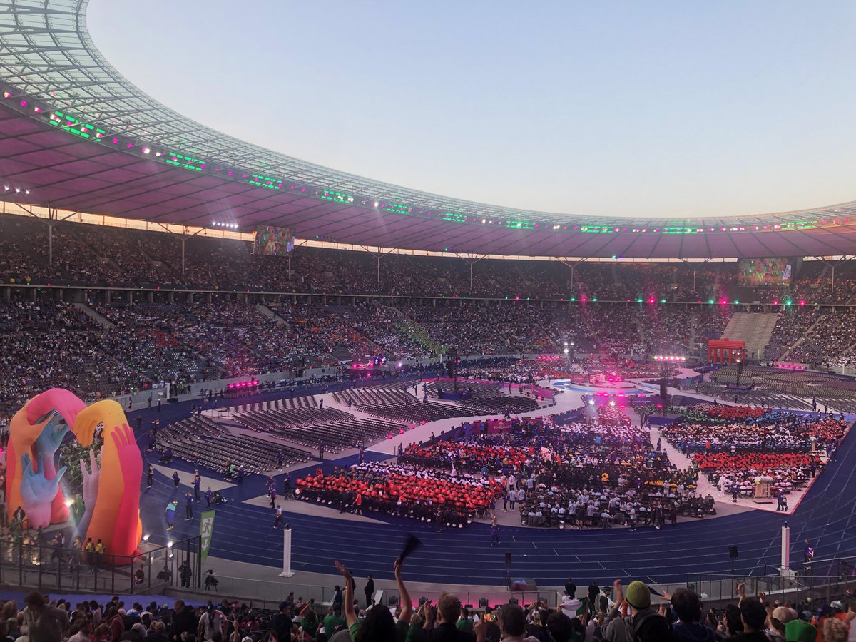 Whatever this stadium was built for in Berlin it is now home to the inclusion revolution #SpecialOlympicsWorldGames