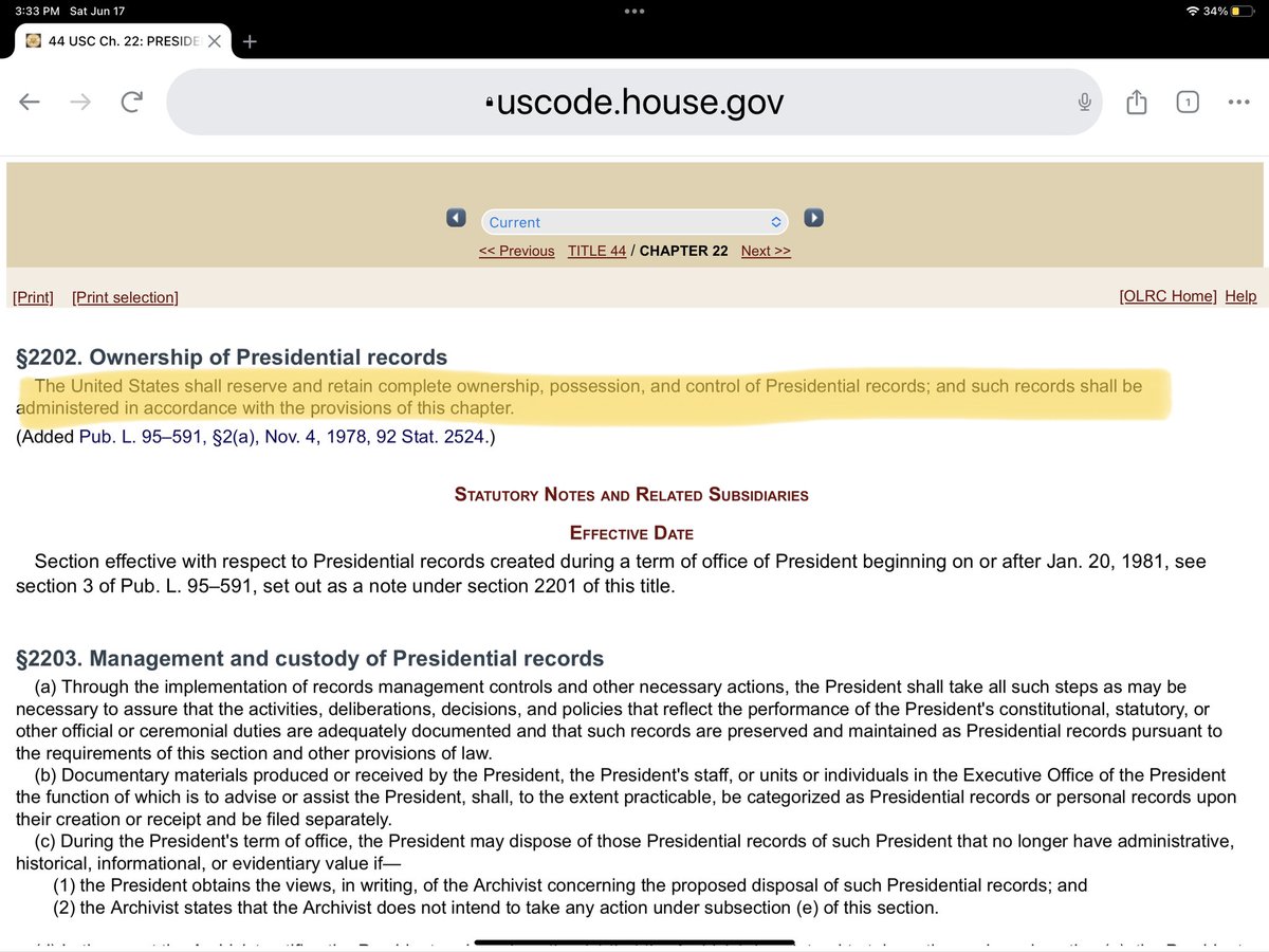 @aznative2a @delton @marklevinshow Maybe read the Presidential Records Act ⬇️ instead of just talking the word of the compulsive liar