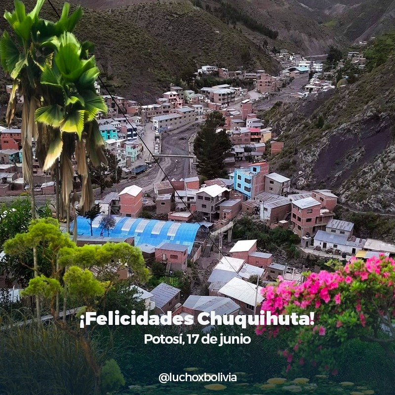 ¡Jallalla hermanas y hermanos de Chuquihuta!

Saludamos a nuestro municipio de Chuquihuta Ayllu Jucumani, en #Potosí, por su 14 aniversario. Esta bella tierra potosina es de las más jóvenes del país y en sus raíces precolombinas, resguarda una maravillosa cultura. ¡Felicidades!