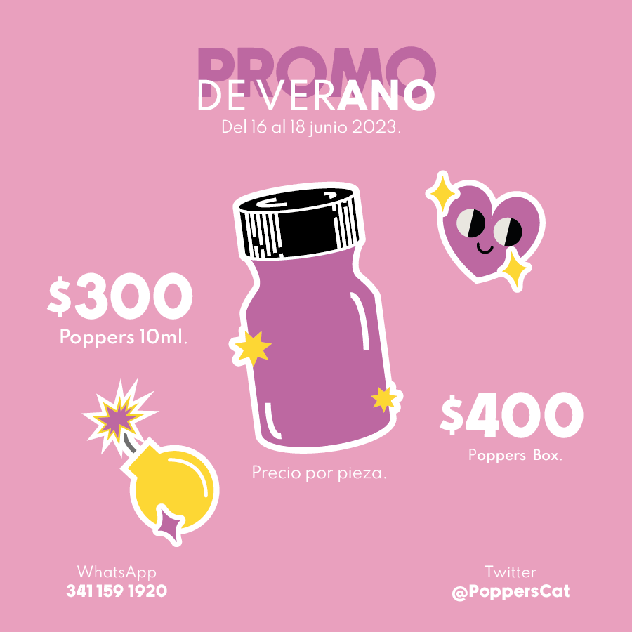 PoppersCat's tweet photo. #TenemosPromo

Del 16 al 18 de junio, todos los poppers de 10 ml se ponen buapos.

📣 Envíanos un whats https://t.co/v719OkiRQu
o un telegram https://t.co/XQFk16h7Up https://t.co/SeU2RGx84m