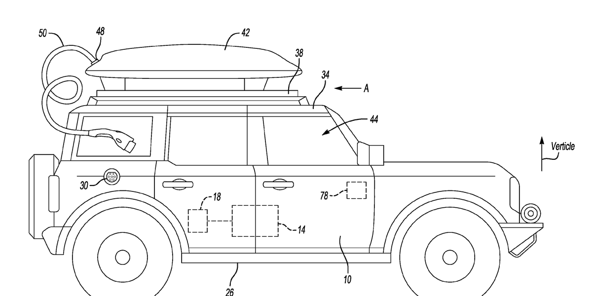 RandomAccessOk's tweet photo. - Ford presentó recientemente una patente para una batería de respaldo que los propietarios de vehículos eléctricos pueden llevar consigo para no tener que preocuparse tanto por la autonomía. 
- La batería, que se muestra alojada en el techo del

https://t.co/MtJIdf0vqC https://t.co/yZ8b9LVOZA