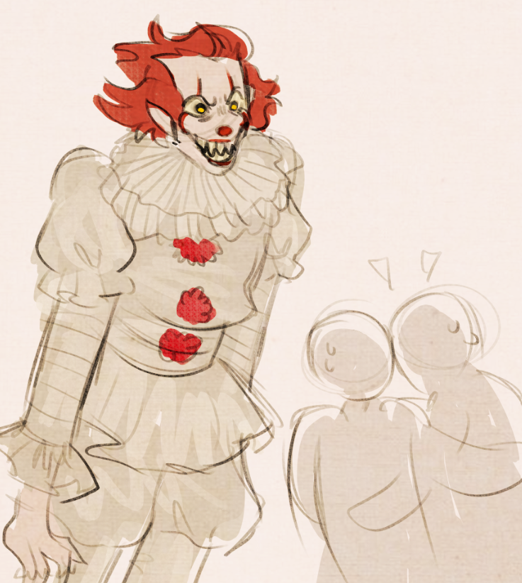 blushbunn1's tweet photo. funfact- i learned how to draw pennywise from memory while i was in like 8th grade https://t.co/ox9iLxRrz5