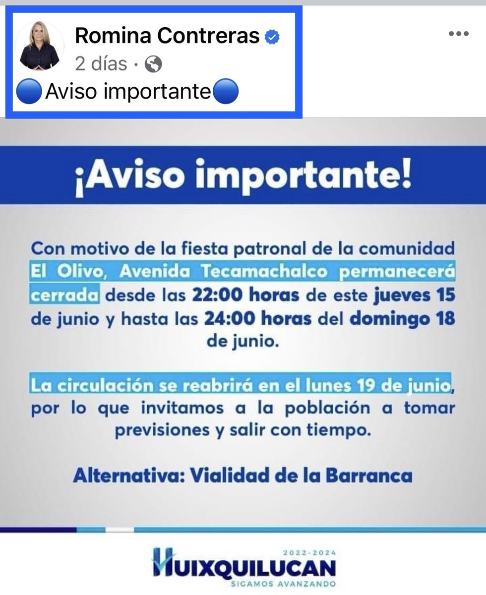 zuniga_arantza's tweet photo. @jorge_loyo @HuixquiGob Si se aviso!!! Deberías de estar  bien informado antes de opinar 🤦🏻‍♀️ https://t.co/pQrmJ68HfZ