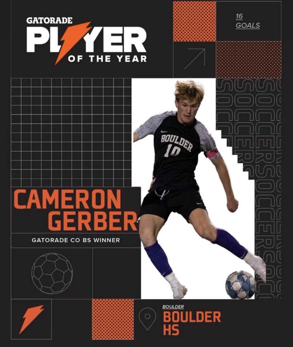 Congrats to incoming freshman Cameron Gerber! 

The Gatorade Player of the Year from Colorado