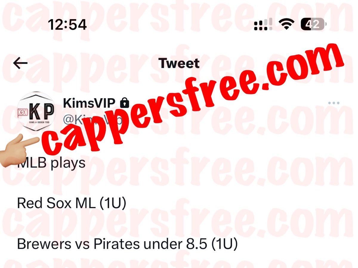 cappersforfree's tweet image. #KimsPicks