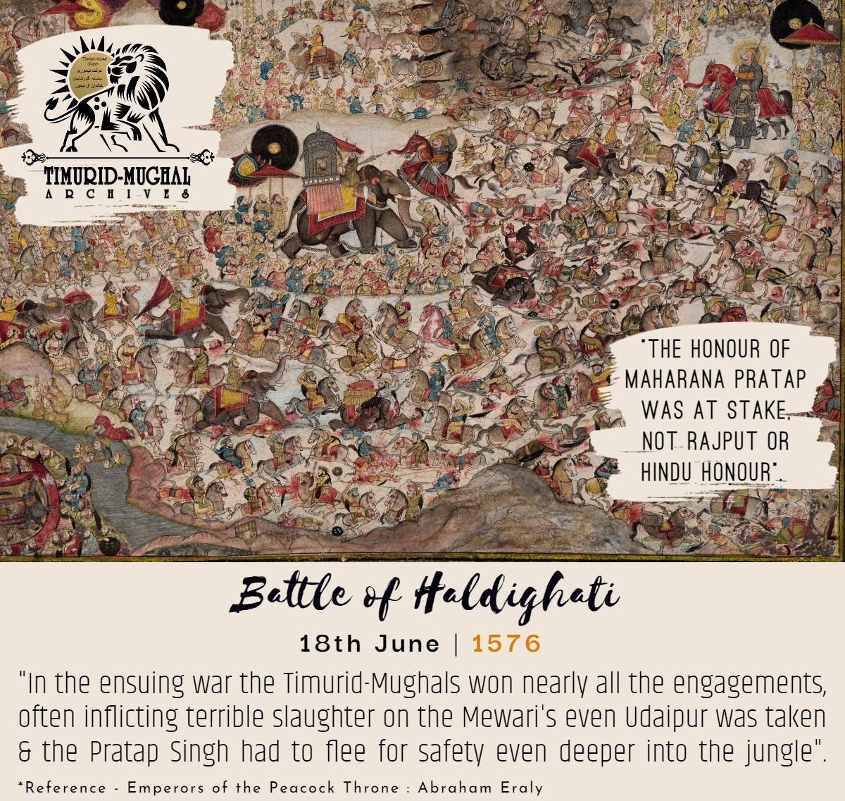 #OTD (18th June, 1576), the battle of Haldighati was fought. The ...