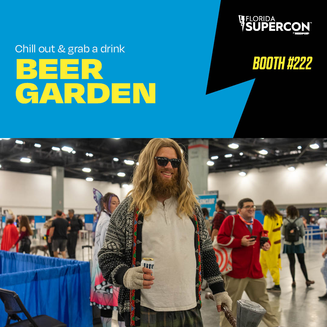 Florida Supercon on Twitter "Hang out and cool off under all that cosplay at the Beer Garden 🍻