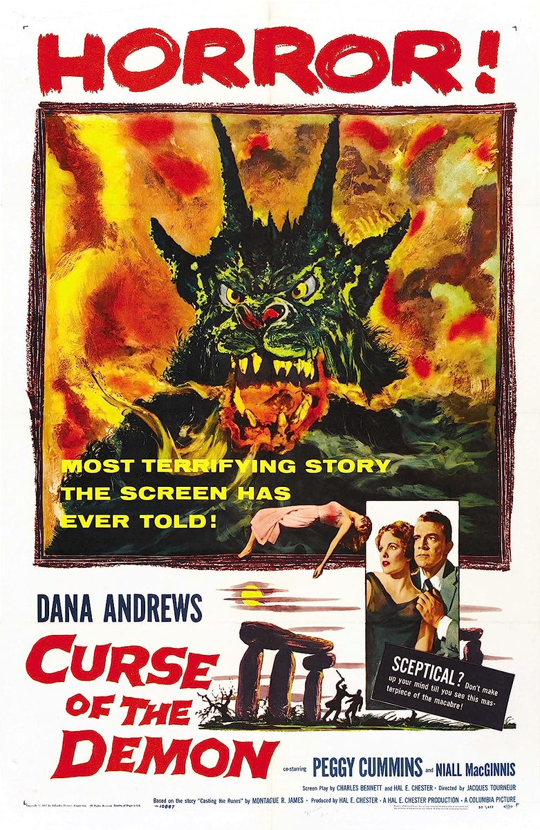 TONIGHT on MeTV! Dana Andrews has no reason to celebrate when he travels to England for a symposium about debunking the supposed supernatural only to find himself targeted by a demonic cult leader who plagues him with the “CURSE of the DEMON”! @ 8pm ET/7pm CT! #Svengoolie