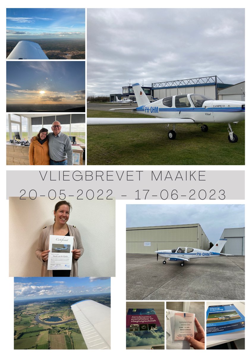 #trots #ppl #vliegbrevet 
Vol trots mag ik vertellen dat ik mijn vliegbrevet kleine luchtvaart heb behaald ❤️ op naar mooie tripjes en onbekende vliegvelden/vliegveldjes 💪🏻 nu wachten op het #kiwa voor mijn brevet!