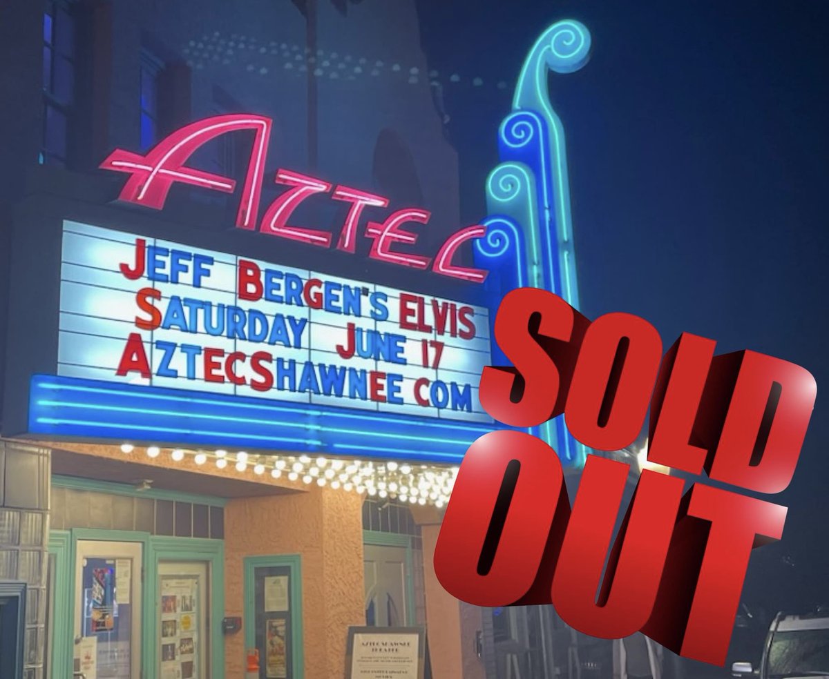 S O L D  O U T tonite❗️
Jeff Bergen presents 'ELVIS'
❓Did you miss out❓
Jeff will be BACK #LIVE on Saturday, 9/23 performing one
of the most vocally compelling
representations of the Elvis music catalog to date🕶️
Get your 🎟️s NOW
eventbrite.com/e/641386784137
#playlocal #shawneeks