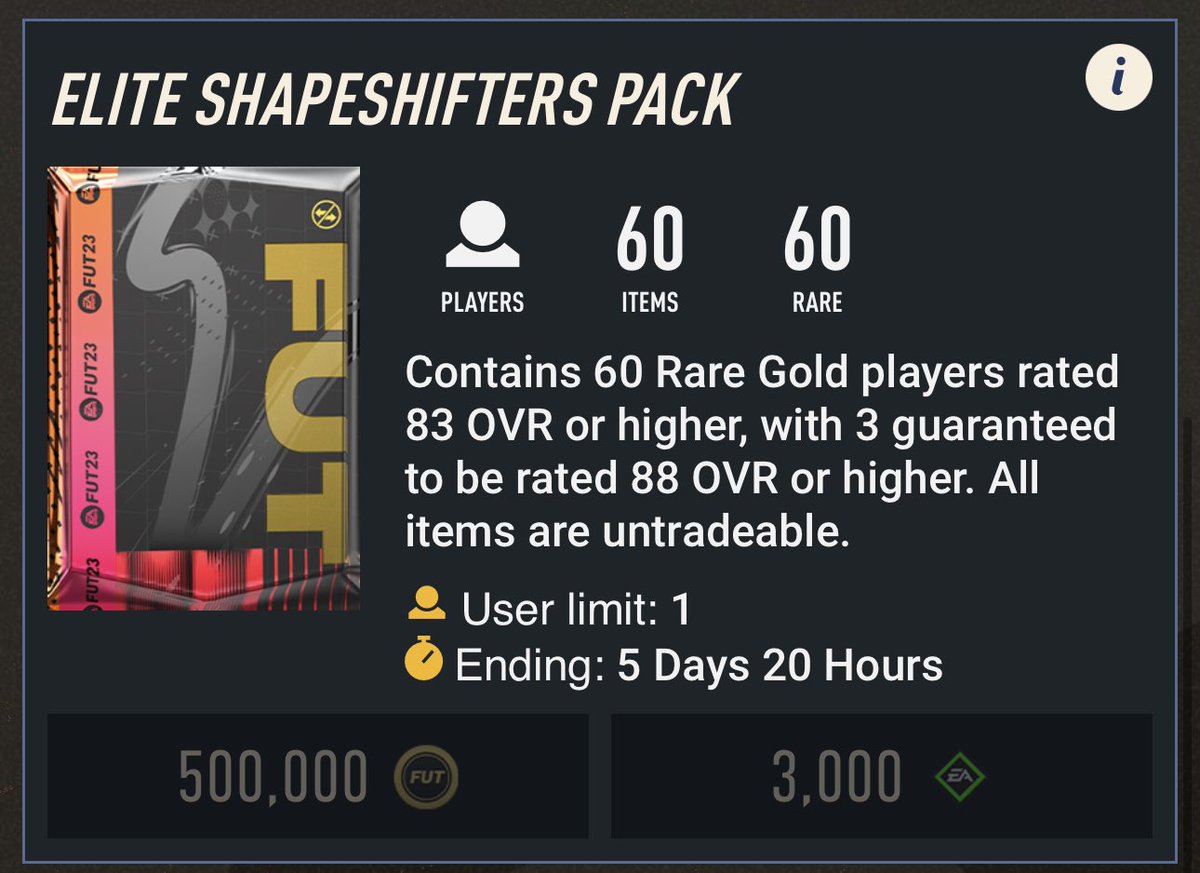 Donk (@donktrading) on Twitter photo Who wants to open this 500k pack with 60x 83+ & 3x 88+? Just retweet & Tell me your console #FIFA23
Must following me & <a href="/MysteryChampion/">Mystery Champions</a> so they can DM a few of you over the next days! 🙌 Who wants to open this 500k pack with 60x 83+ & 3x 88+? Just retweet & Tell me your console #FIFA23
Must following me & <a href="/MysteryChampion/">Mystery Champions</a> so they can DM a few of you over the next days! 🙌