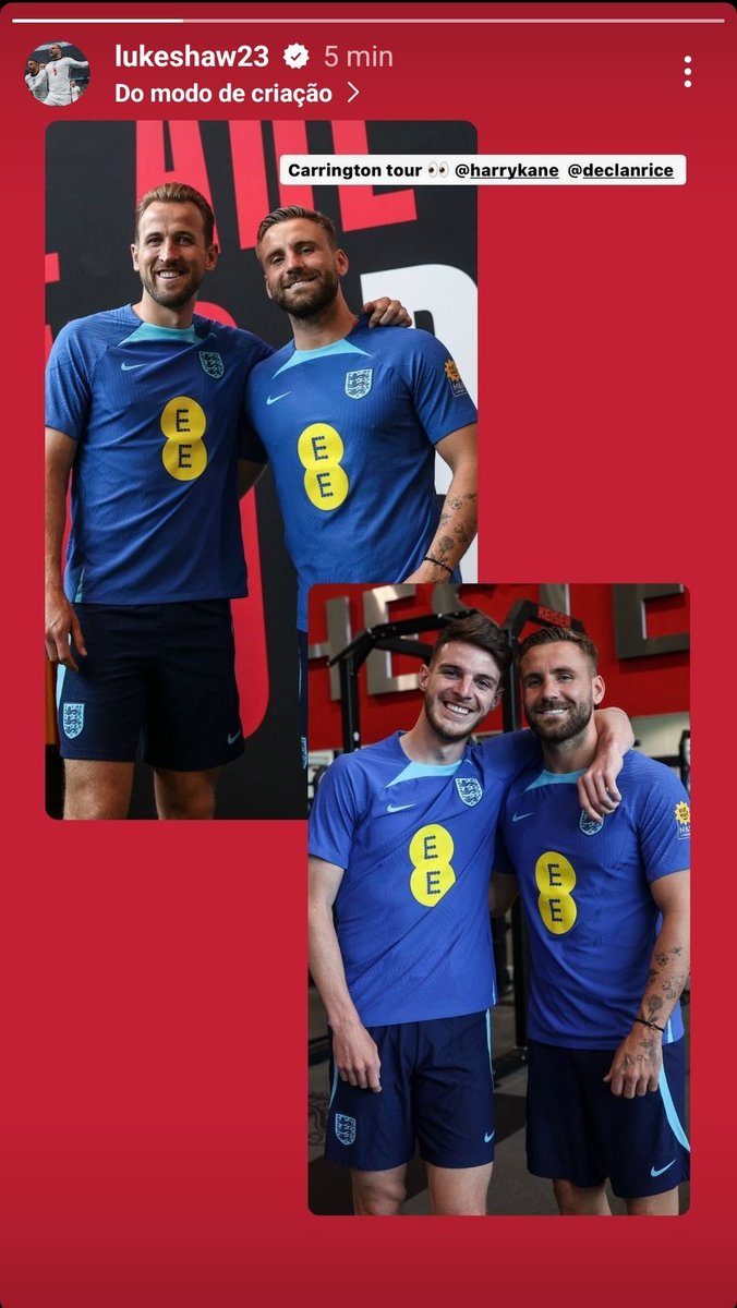 DailyUnitedBR's tweet photo. Luke Shaw no Instagram... 
#MUFC https://t.co/7ERjRB6GF7