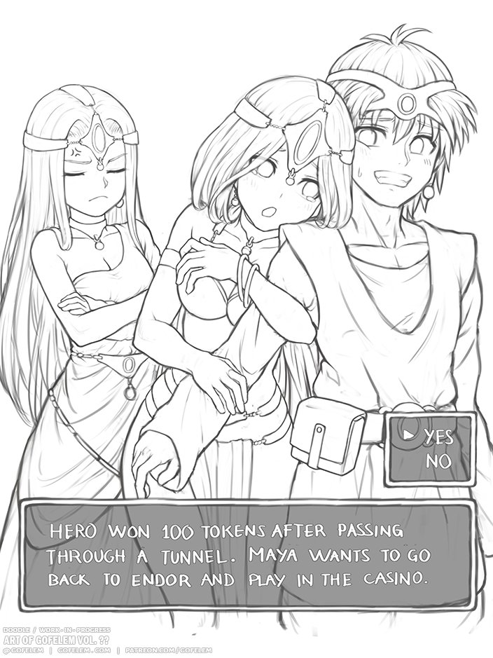 Meena, Maya, & Hero sketch ( ' ᵕ')°˖✧  #DragonQuest #DQIV #ドラゴンクエスト4