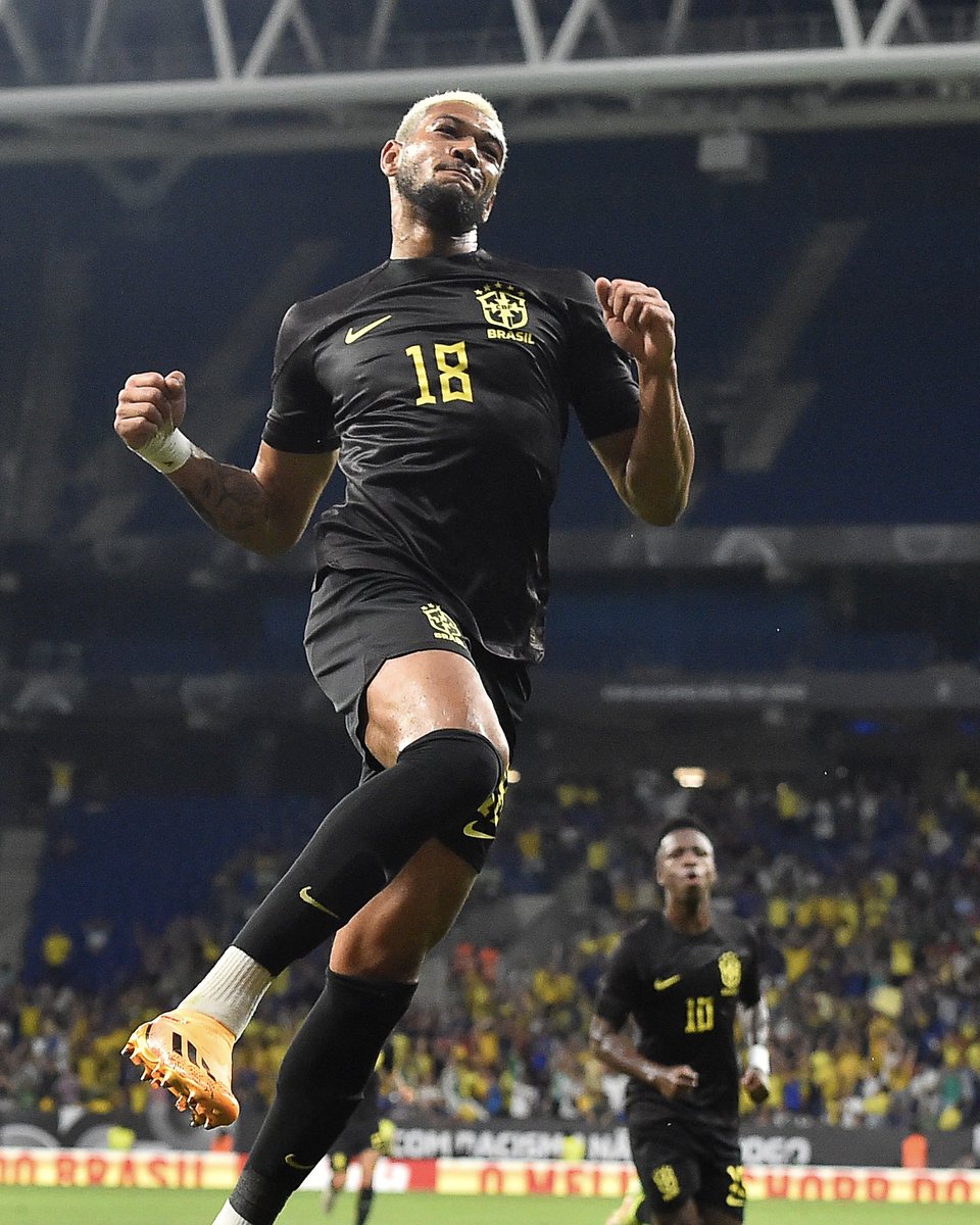 A goal on his @CBF_Futebol debut! 🇧🇷 🙌 

We’re so proud of you, Joey! 🖤🤍