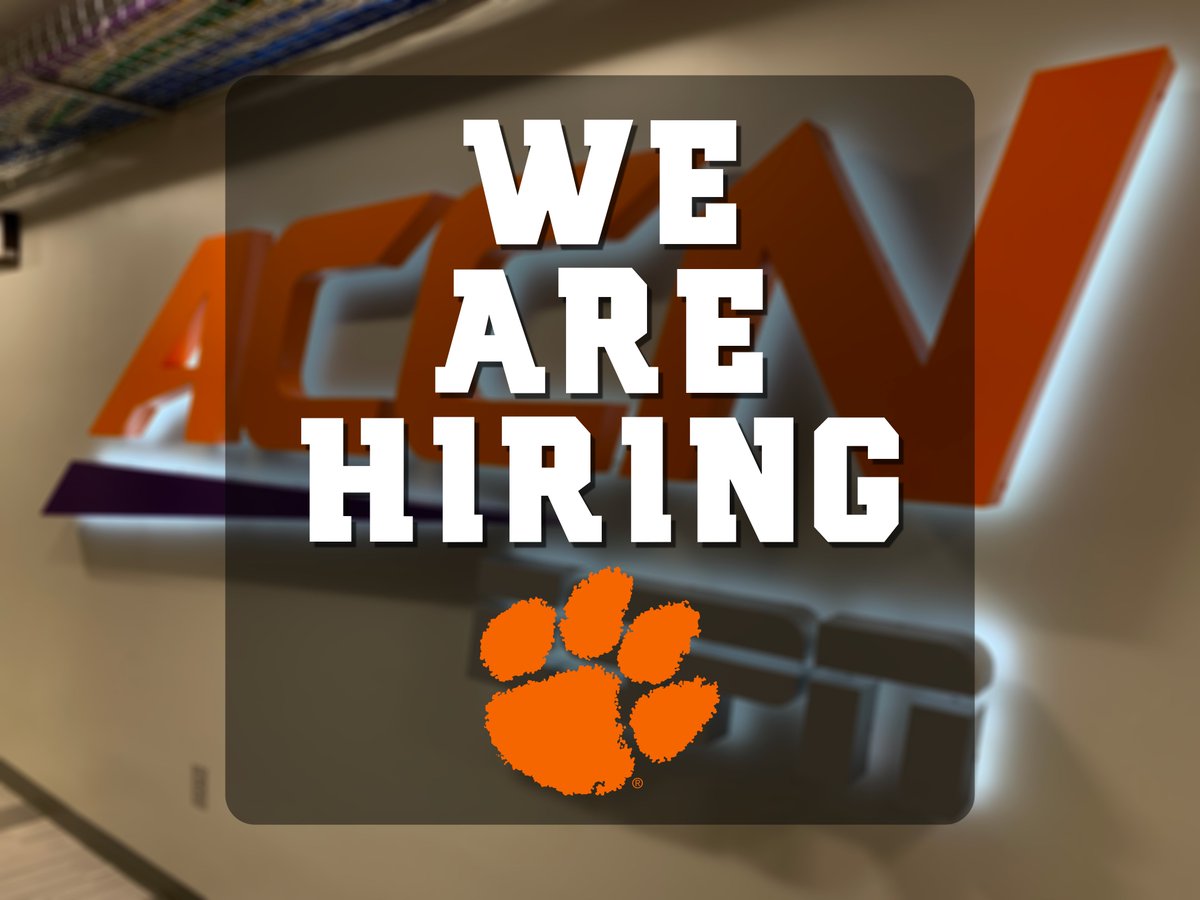 Want to join the best team in collegiate broadcasting?
<a href="/clemsonvideo/">Clemson Video</a> is adding a Broadcast Engineer to our staff. Looking for technically minded folks who want to learn and grow with us. Apply here: tinyurl.com/2km9e2ed