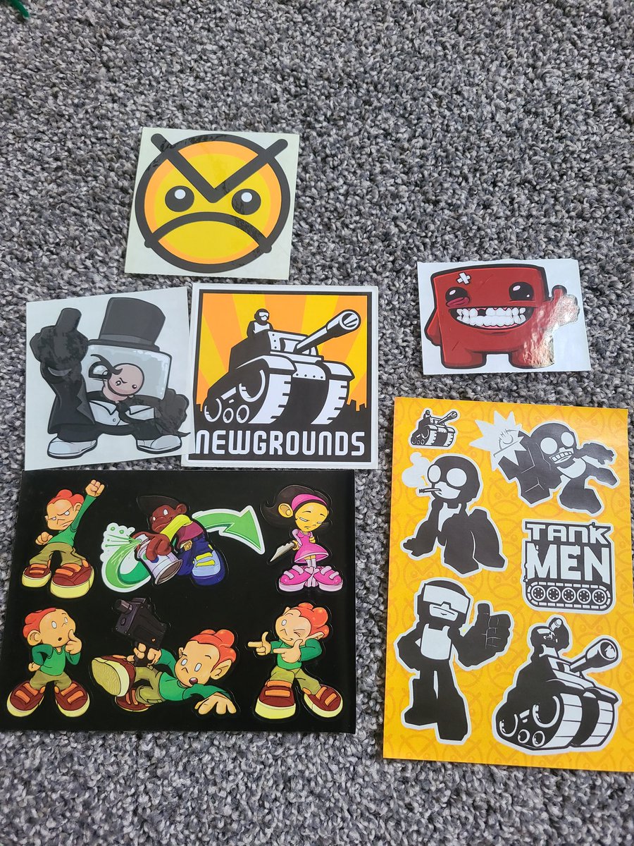 Pops sent me a locked safe of mine from when I was younger. Not having a key for it, I took a drill to it to open it up inside of it was some @Newgrounds stickers from i want to say 2009. Thought I'd share it with you guys! #newgrounds @TomFulp #Goodtimes