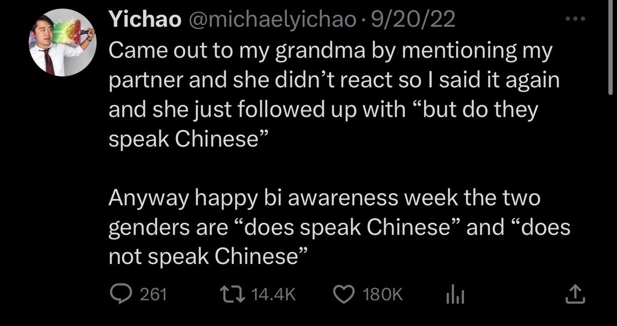 Update: he’s learning Chinese ✨