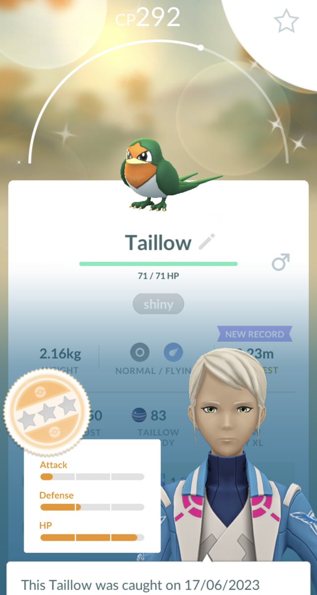 phrixu's tweet photo. My first shiny of the Solstice horizons event! Shiny Taillow ✨

#PokemonGO #SolsticeHorizons https://t.co/WuHE4uvpIo