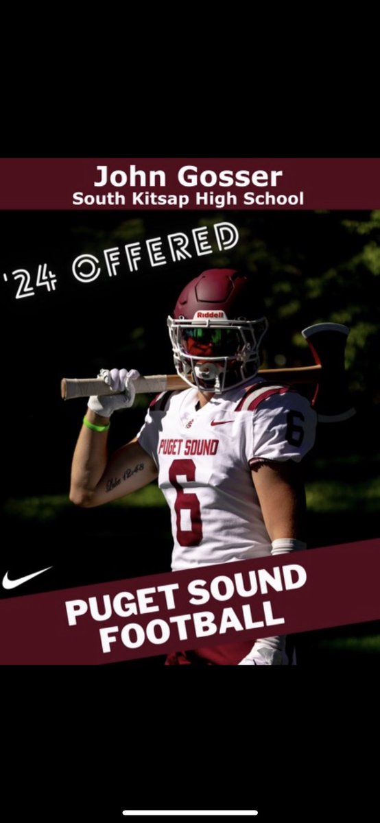 johnny_gosser's tweet photo. After some talks with @jeffthomas4. I’m excited to receive my first offer from University of Puget Sound. https://t.co/378MxSGQbf