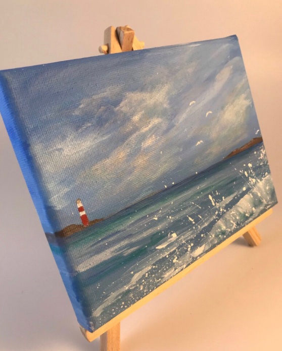🌊Mini seascape acrylic painting with easel. Perfect for gifting to a sea lover 😀🌊 #earlybiz #MHHSBD #etsyfinds #elevenseshour 

etsy.com/uk/listing/876…