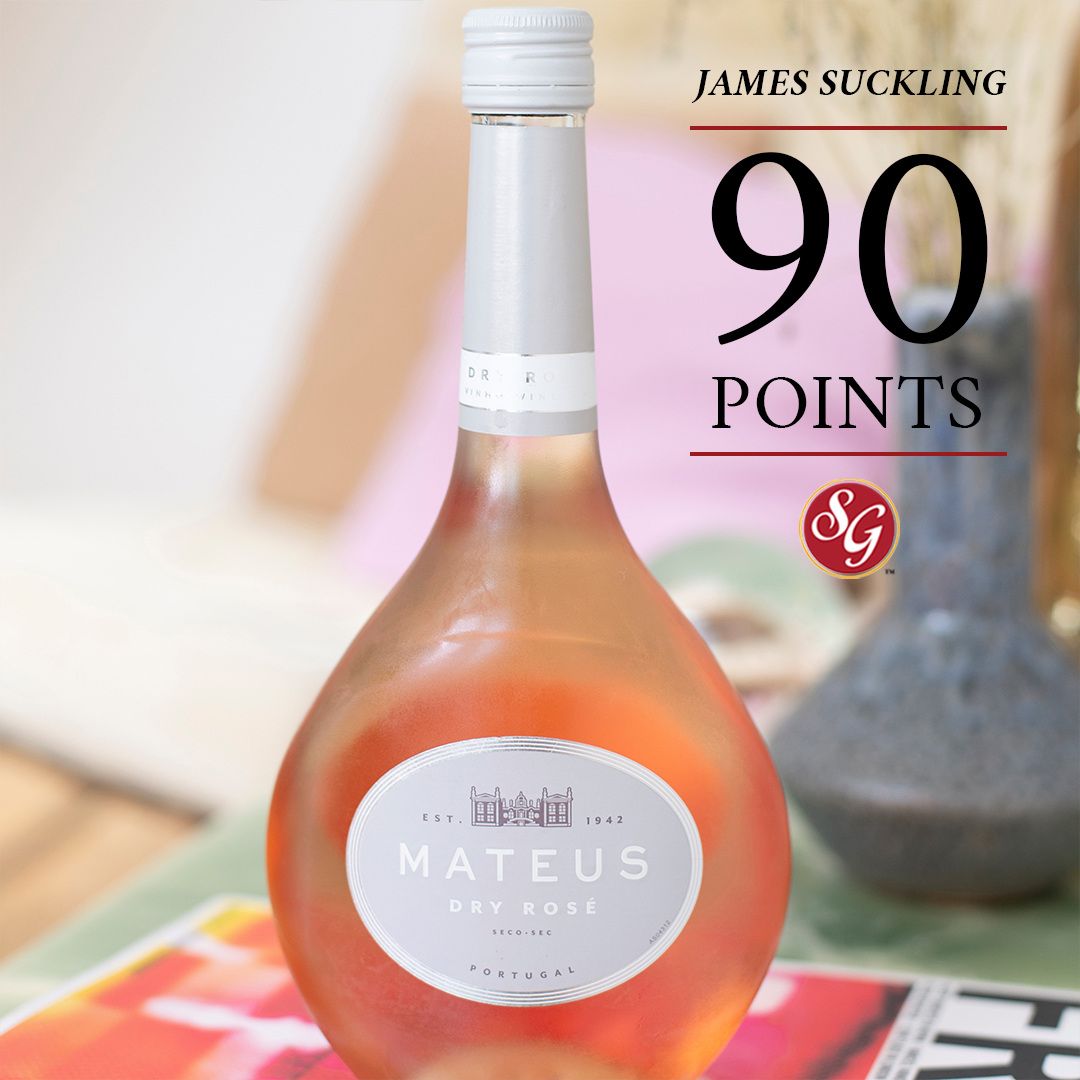 Stock your cold boxes with the ultimate Portuguese rosé, #MateusDryRosé, rated 90 points by @JamesSuckling. ✨ Click here to shop today: bit.ly/46cS7h9. #Cheers! #SipResponsibly #DryRosé