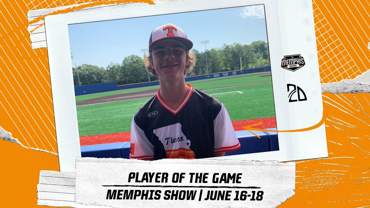 2DsportsbsbPOG's tweet photo. ⭐️ PLAYER OF THE GAME ⭐️ 

Christopher Teshner: 6IP, 9K, 3H, 1R

Summer Team: Rawlings Tigers 15u 

@2DsportsTN
#2DMemphis https://t.co/M8Y9ADVuuJ