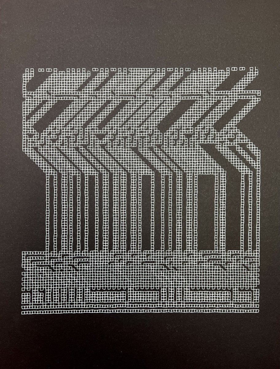 Pixel0Symphony's tweet image. #plotparty Day 5

A white on black plot of Sol! 

Next week on #FXHash! 

#p5js #generativeart #nft #art #penplotter #plottertwitter